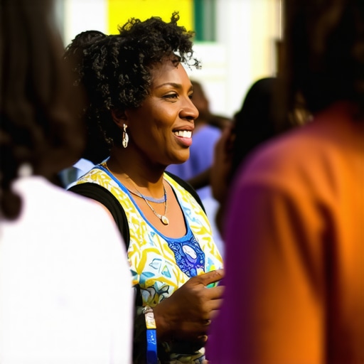 People participating in a local New Orleans festival showcasing community spirit