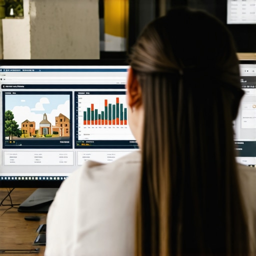 Managing Local SEO in Louisiana Person analyzing local SEO metrics on a laptop with Louisiana landmarks in background.
