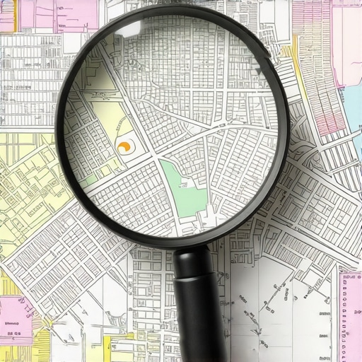 Analyzing Local SEO in New Orleans Magnifying glass over a map of New Orleans highlighting SEO strategy points