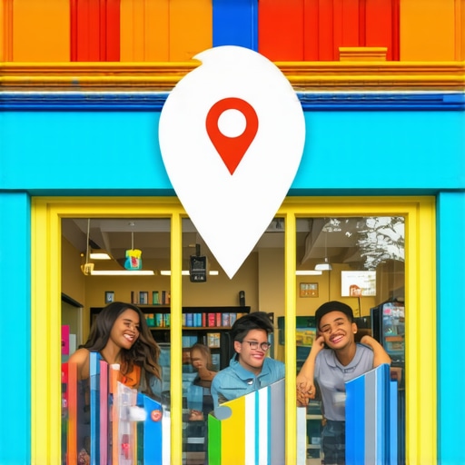 Louisiana Business in Google Maps Colorful storefront of a Louisiana shop with Google Maps pin overlay showing local search prominence.