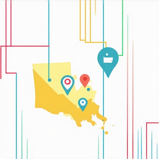 Infographic illustrating various signals affecting Google Maps rankings in Louisiana, including reviews, citations, engagement, and content.