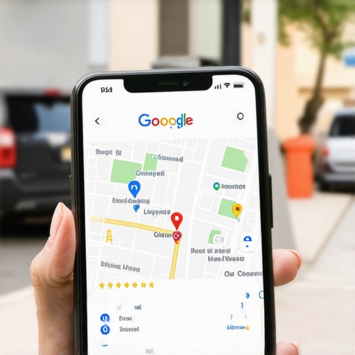 Mobile phone screen showing a well-optimized Google Maps profile with local New Orleans details.