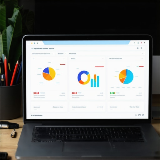 A person working on local SEO with multiple digital tools and analytics charts on screens