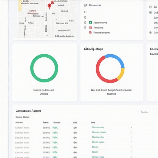 Screenshot of a local SEO analytics dashboard showing Google Maps insights and citation reports.