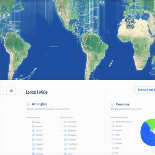 Screenshot of SEO tools dashboard with local map rankings and citation stats