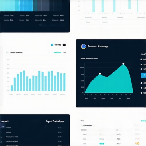 A computer screen showing a colorful dashboard with charts and ranking data for local SEO in Louisiana.