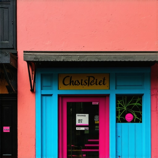 Colorful storefront in a lively New Orleans street