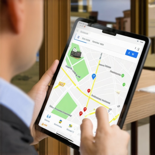 Business owner analyzing Google Maps details in Louisiana