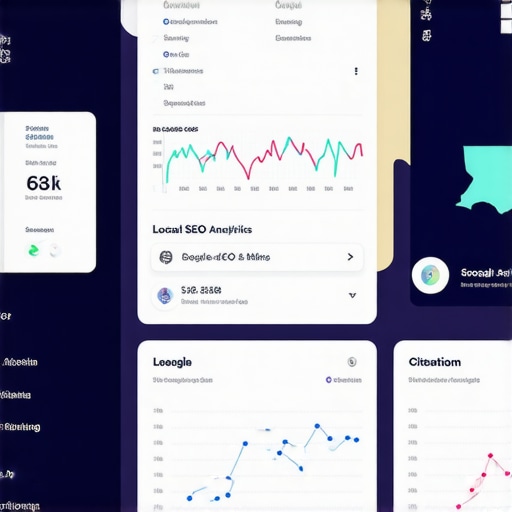 Virtual dashboard showcasing local SEO metrics and rankings for New Orleans businesses.